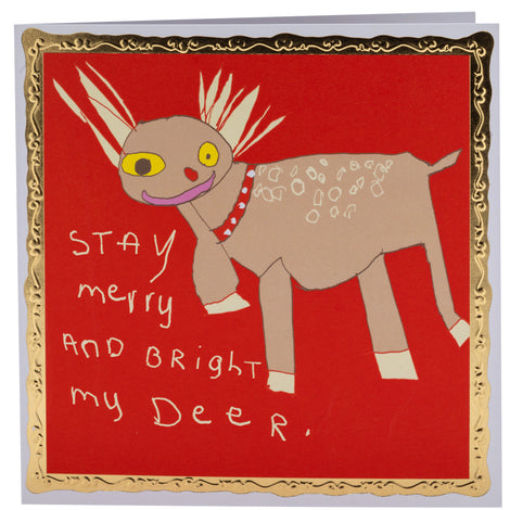 Stay Merry & Bright My Deer, Christmas Card