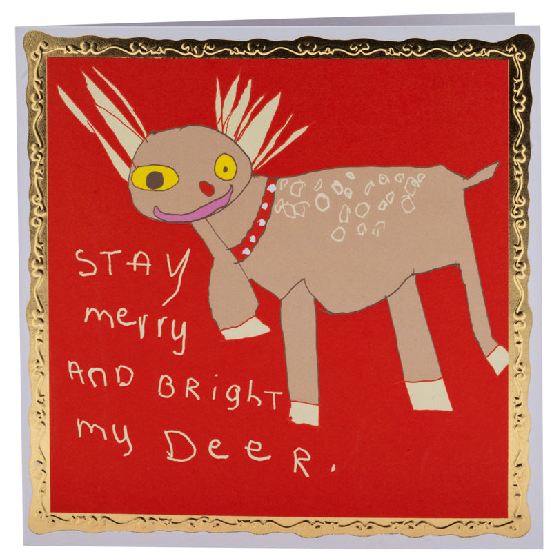 Stay Merry & Bright My Deer, Christmas Card