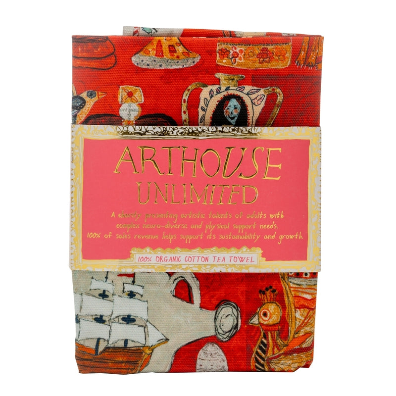 Cabinet of Curiosities, 100% Organic Cotton Tea Towel