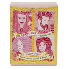 A pink and gold box containing Passion Power, Well Being Shampoo Bar, Renew, Health, Nourish & Balance