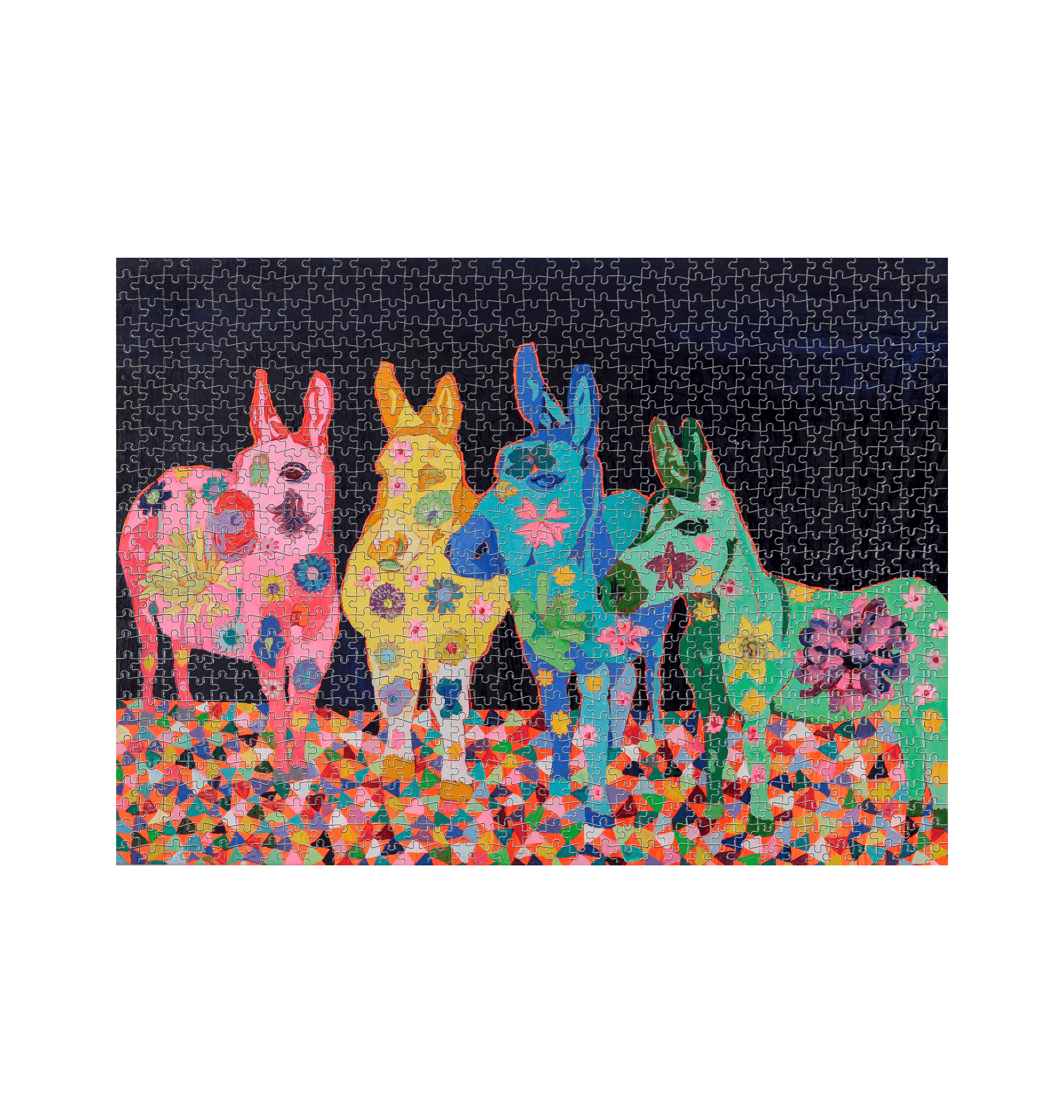 White Jigsaw Puzzles Front