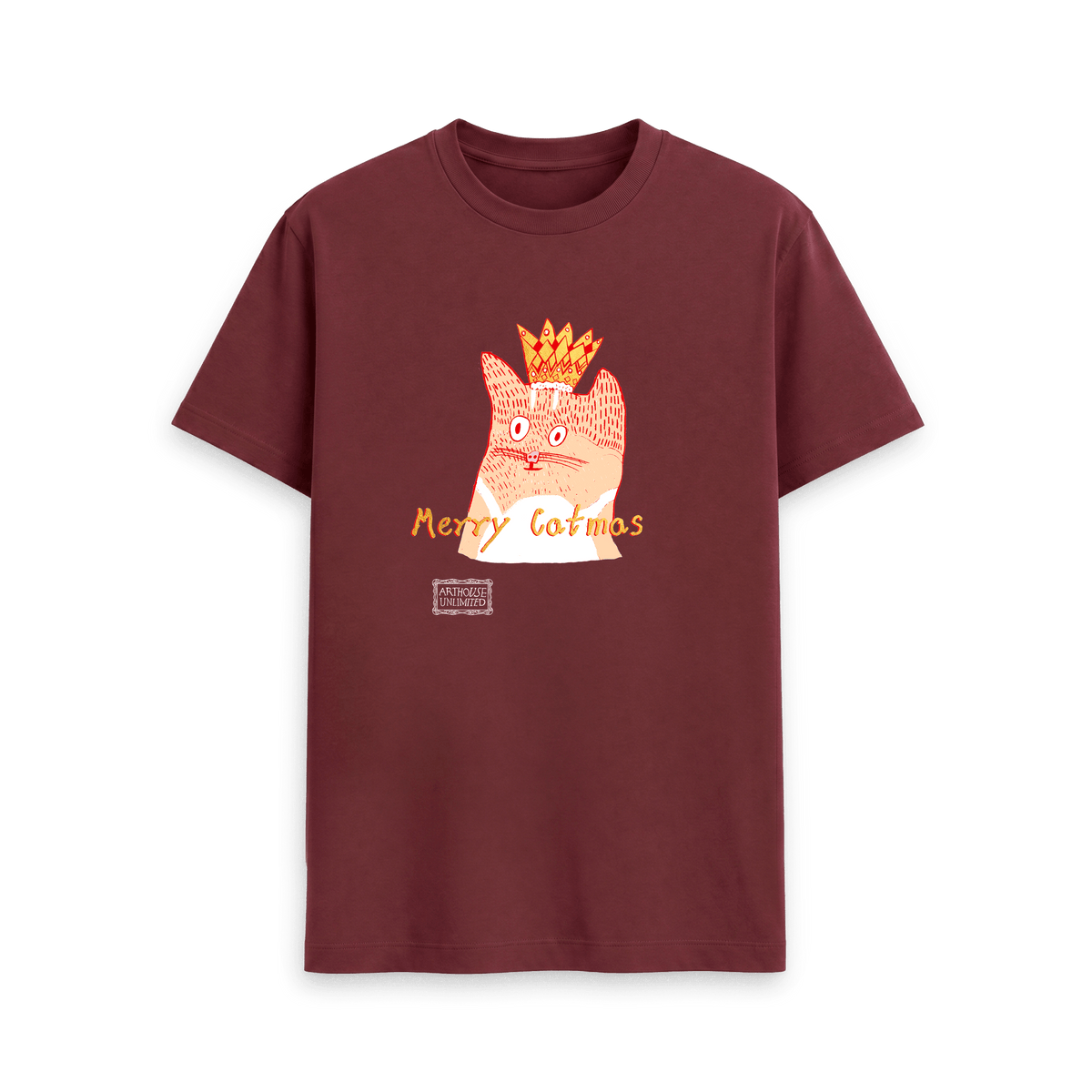 Red Wine Printed T-shirt Front