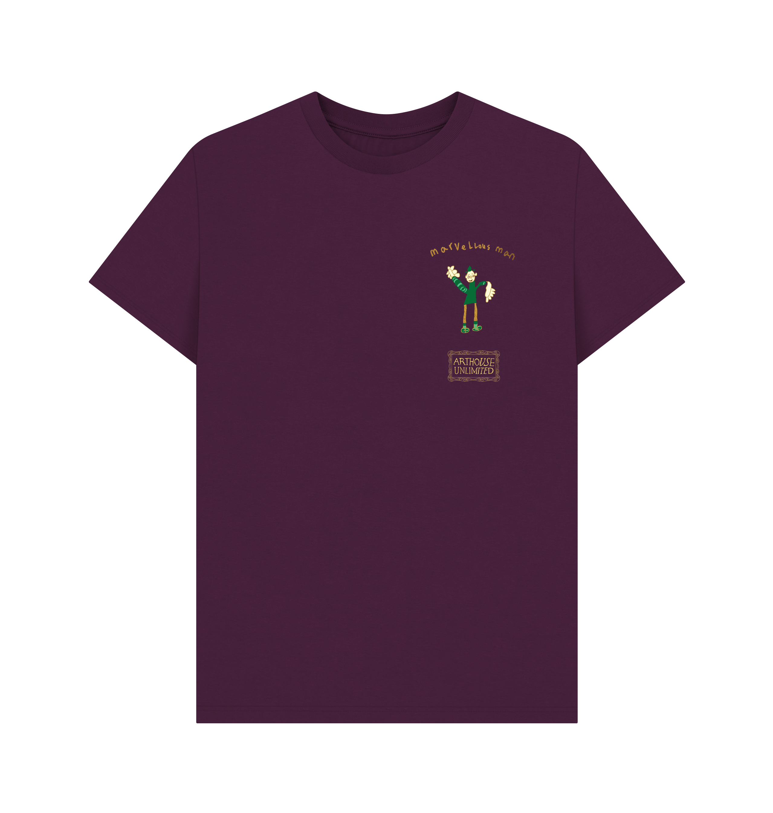 Purple Printed T-shirt Front