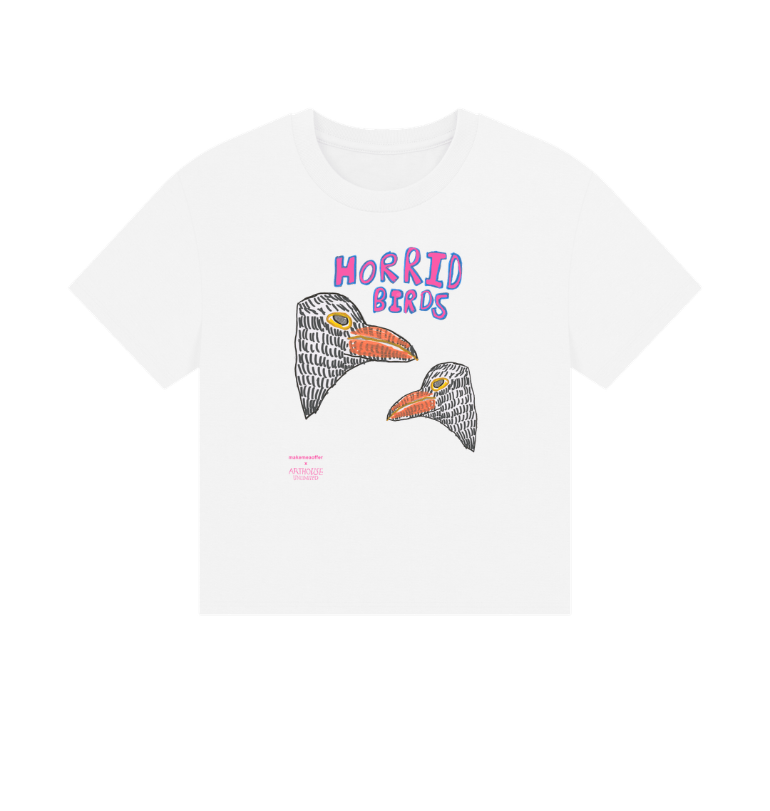 White Printed T-shirt Front