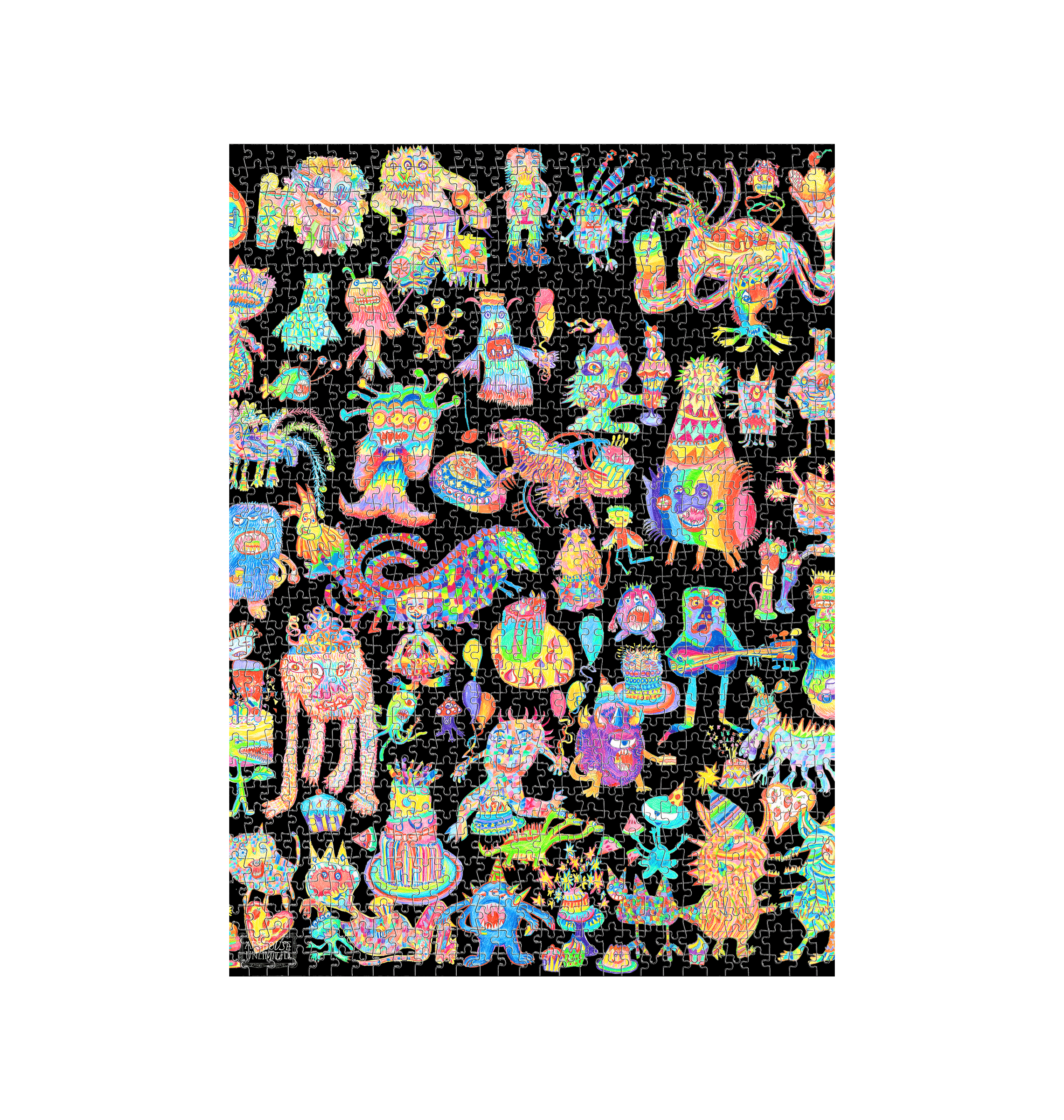 White 1000 Piece Jigsaw Puzzle Front