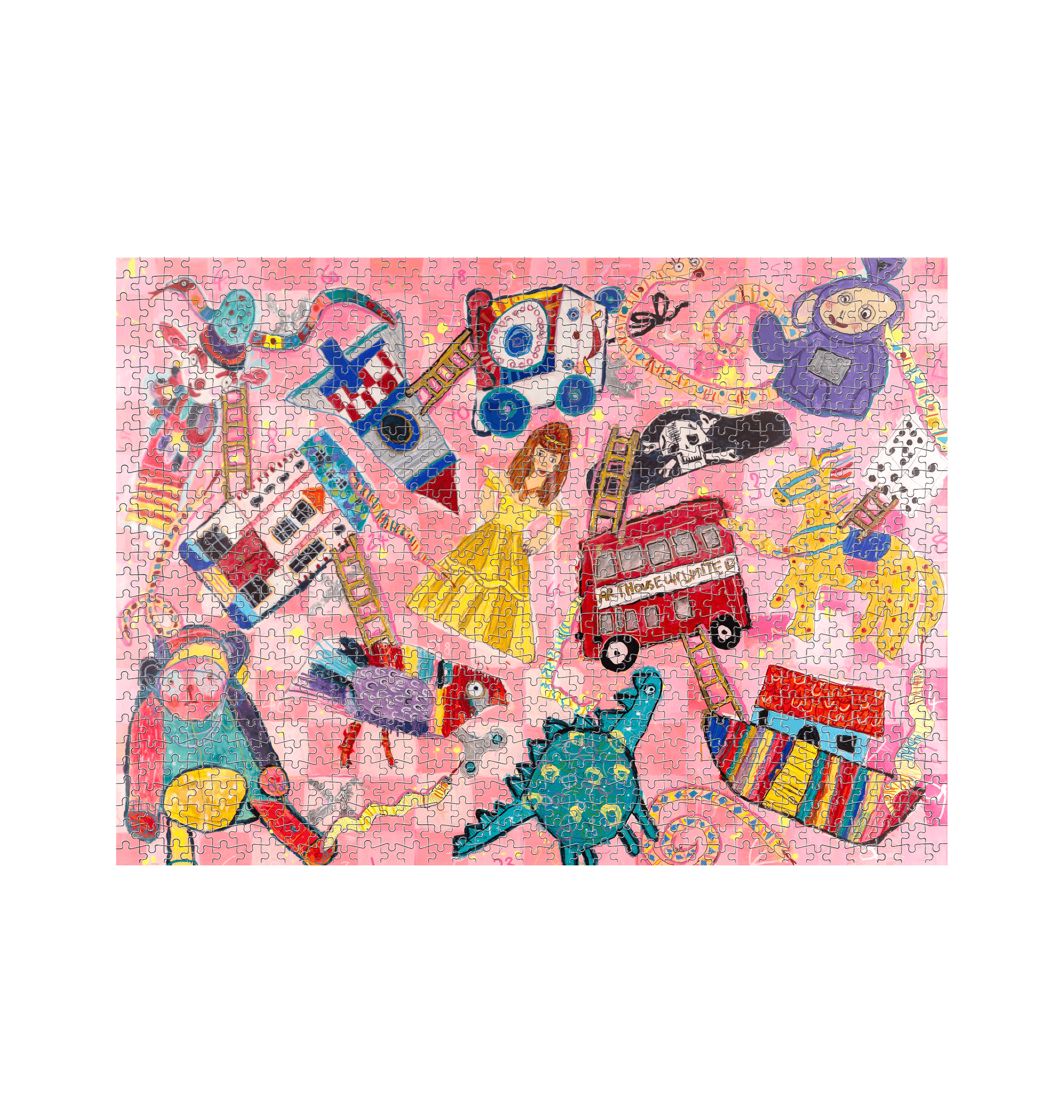 White Jigsaw Puzzles Front
