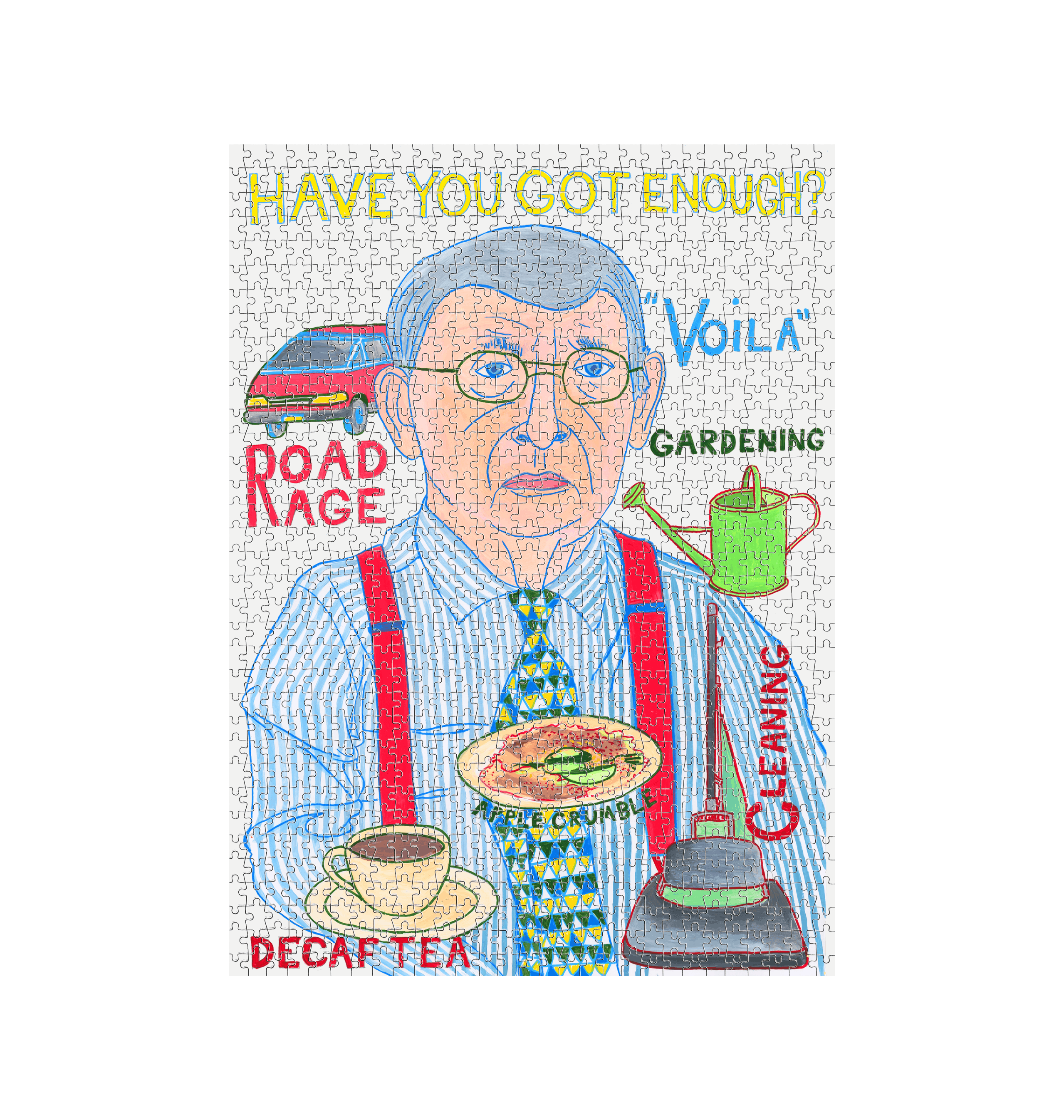 White Jigsaw Puzzles Front