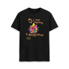 Black Printed T-shirt Front