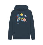 Navy Printed Hoody Front