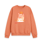 Apricot Printed Sweater Front