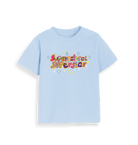Dusty Blue Printed Kids T-Shirt
