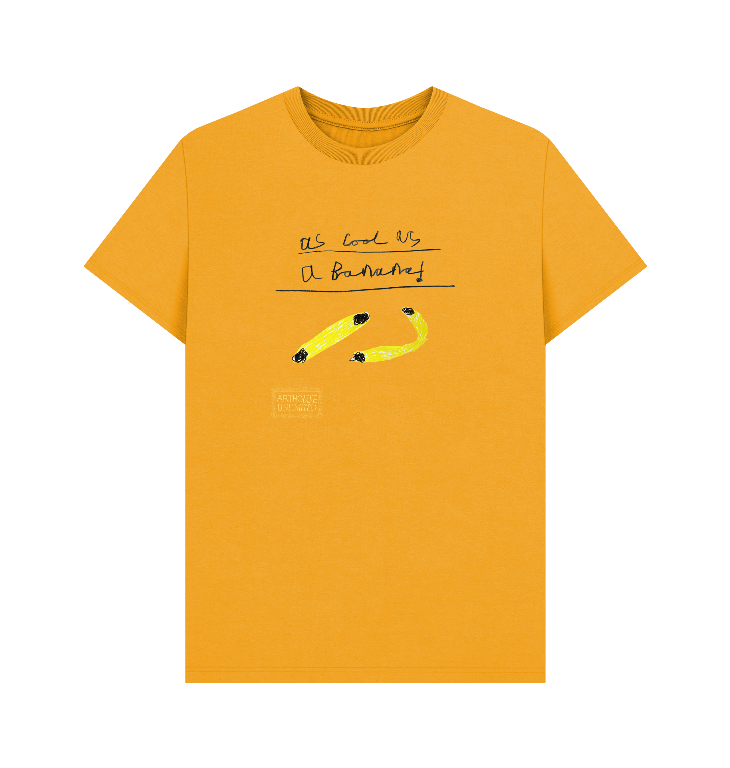Mustard Printed T-shirt Front