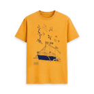 Mustard Printed T-shirt Front