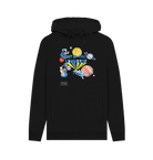 Black Printed Hoody Front
