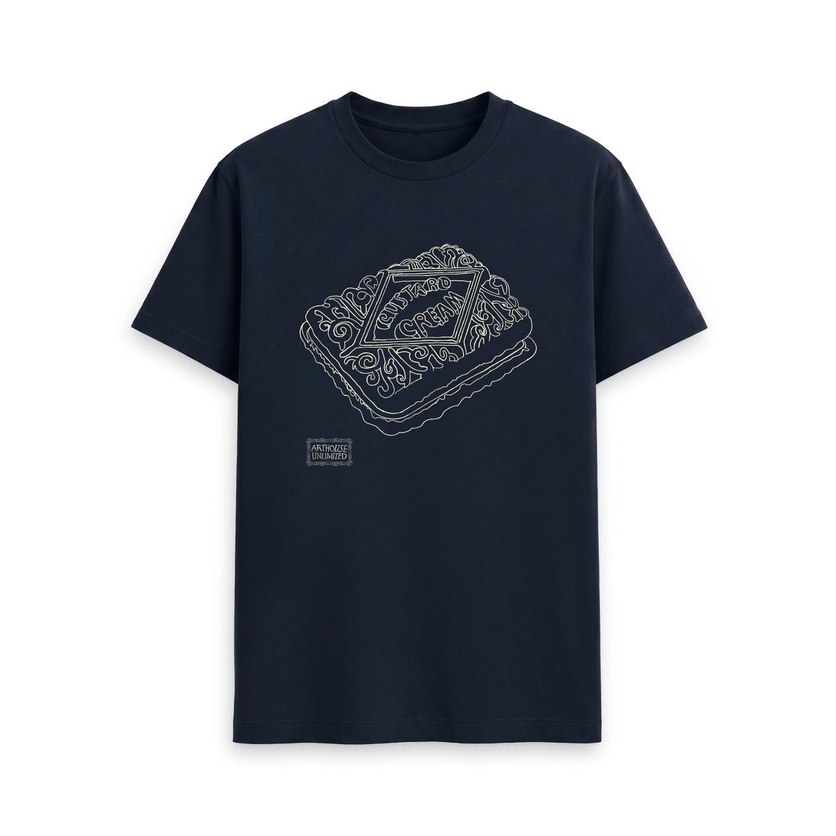 Navy Blue Printed T-shirt Front