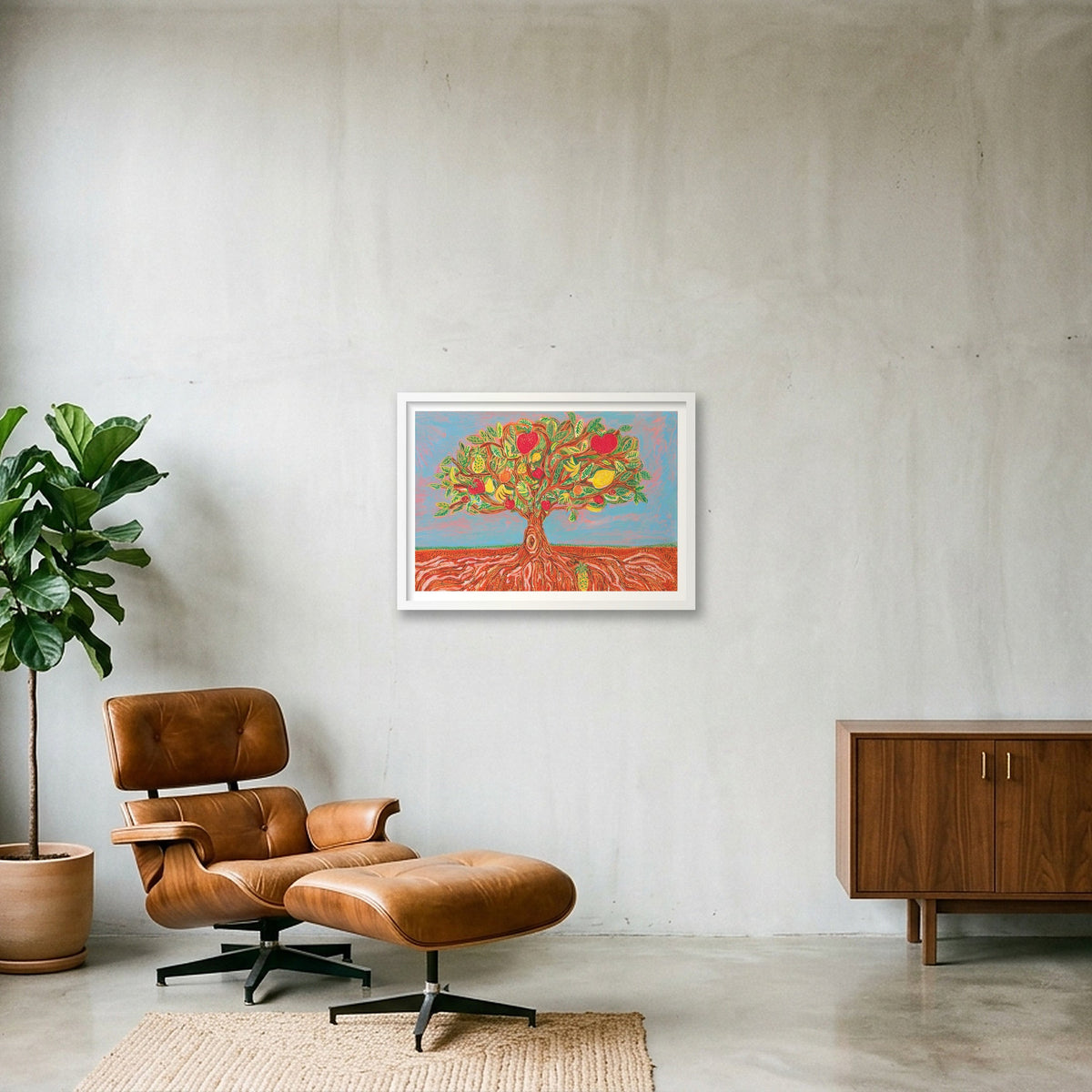 Colin's Tree for Life — 59×42cm, 23×17" White Frame