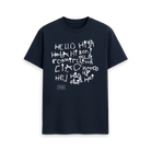 Navy Blue Printed T-shirt Front