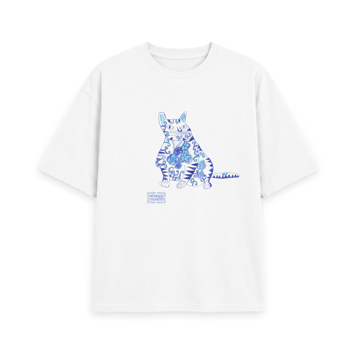 White Printed T-shirt Front