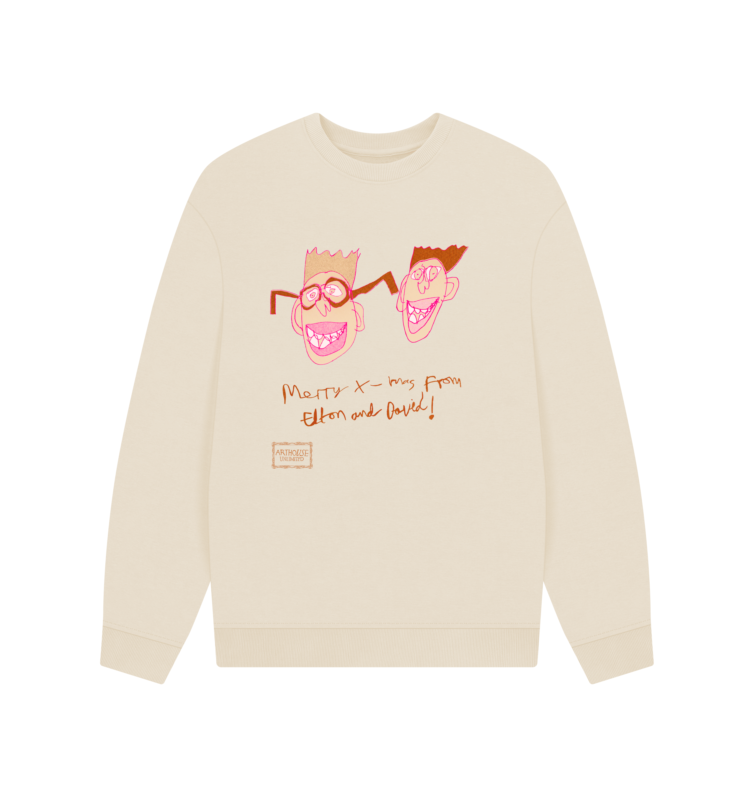 Oat Printed Sweater Front