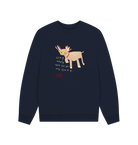 Navy Blue Printed Sweater Front