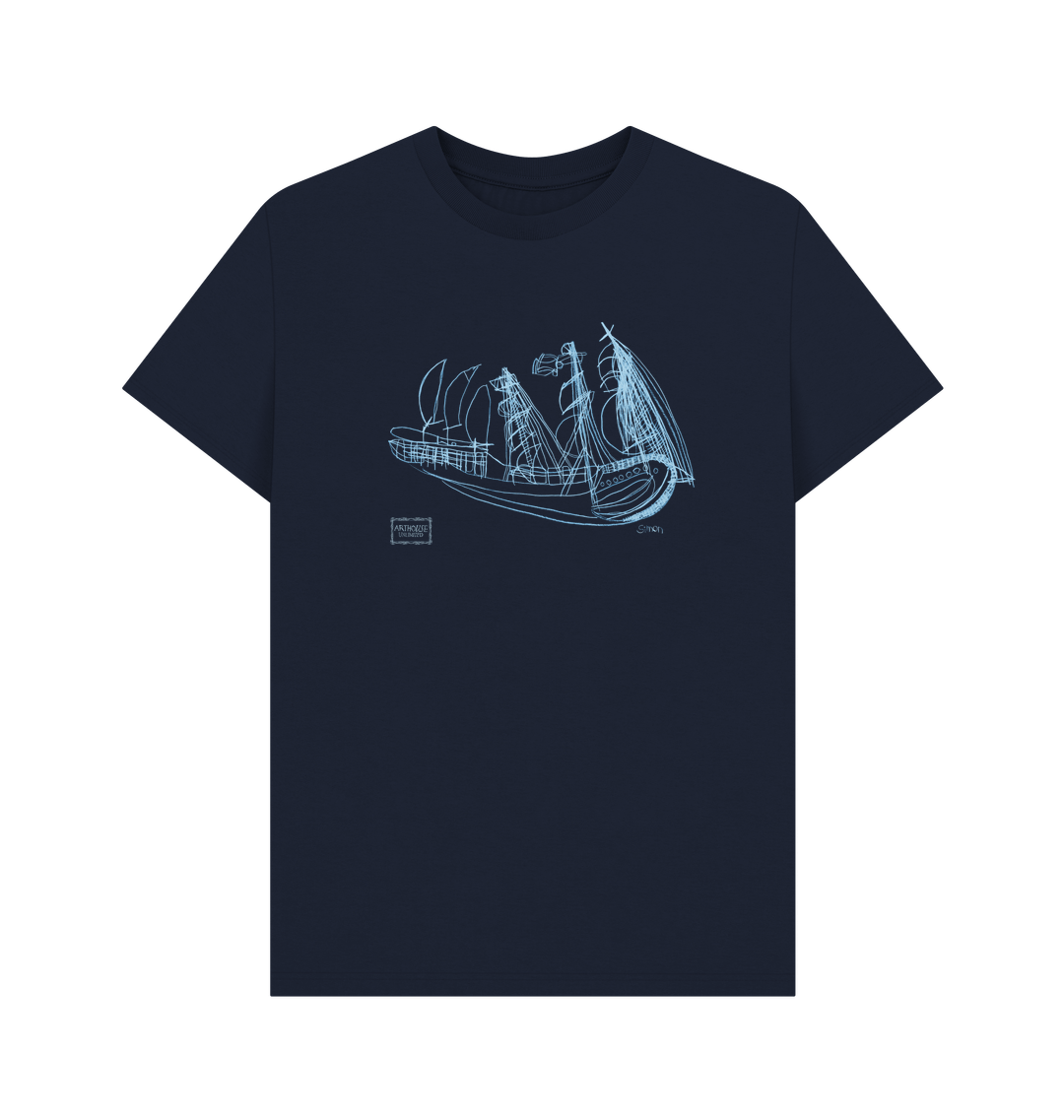 Navy Blue Printed T-shirt