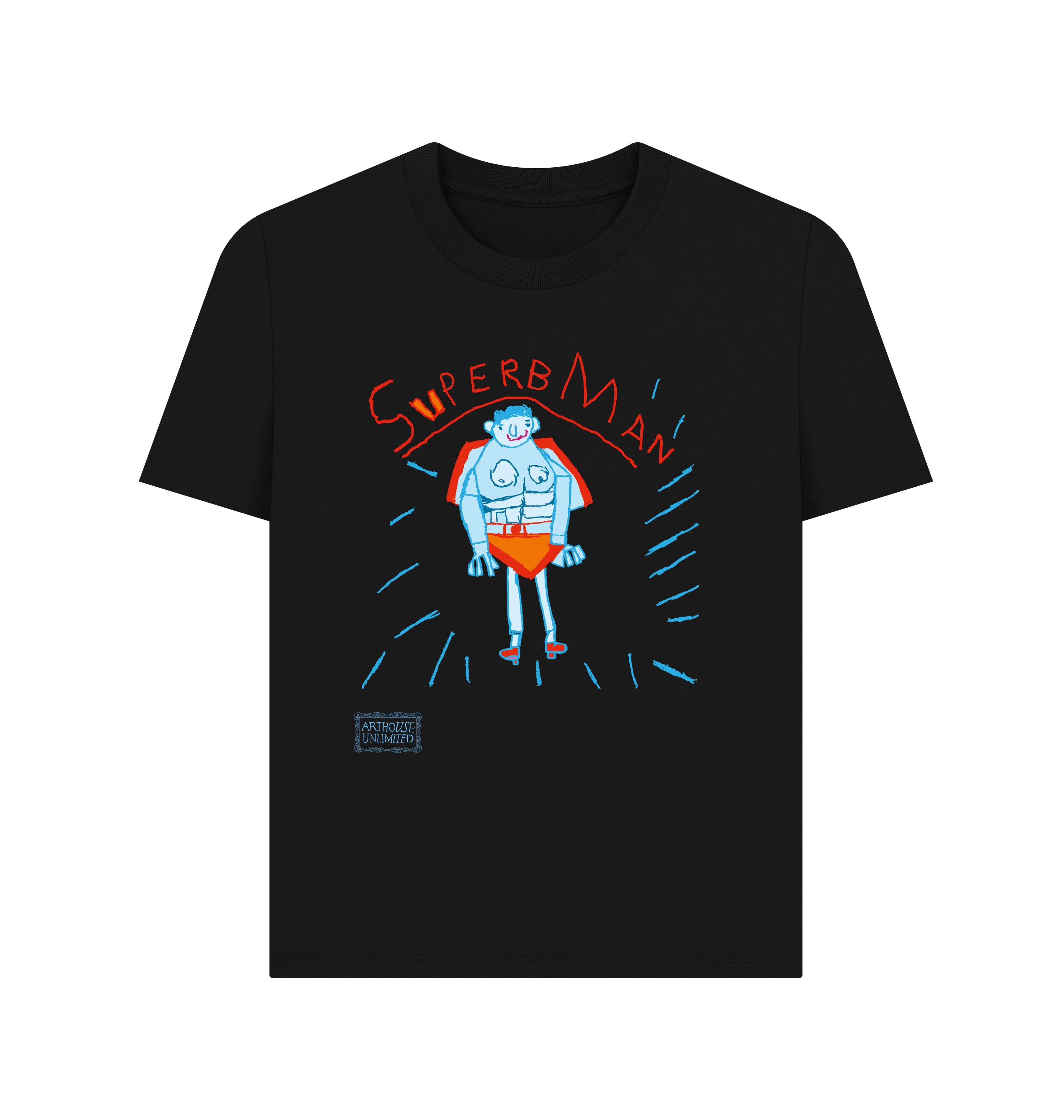 Black Printed T-shirt Front