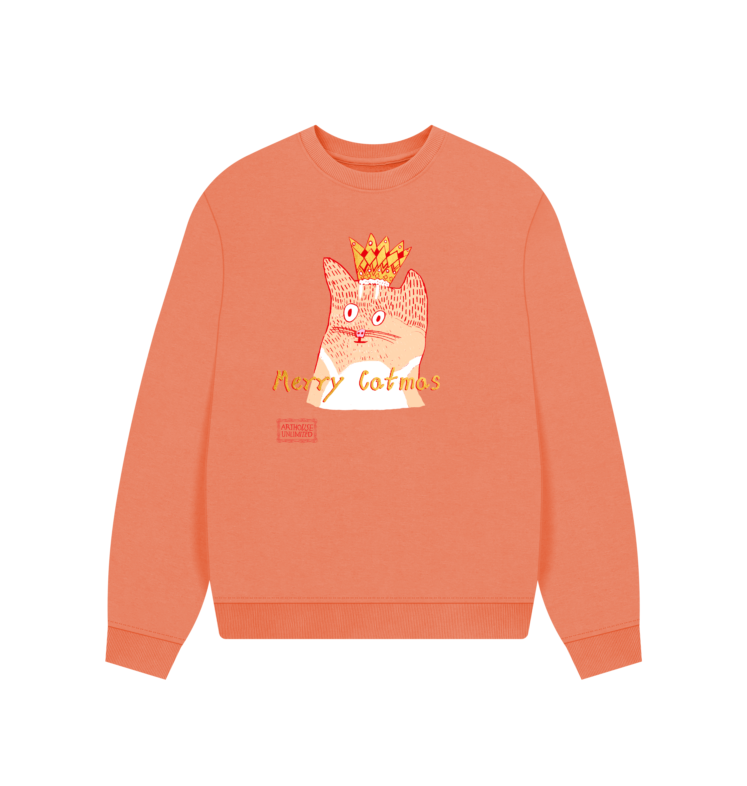 Apricot Printed Sweater Front