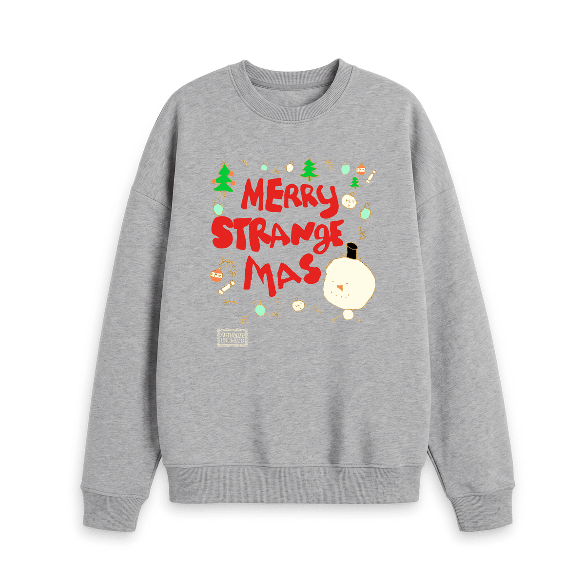 Athletic Grey Printed Sweater Front