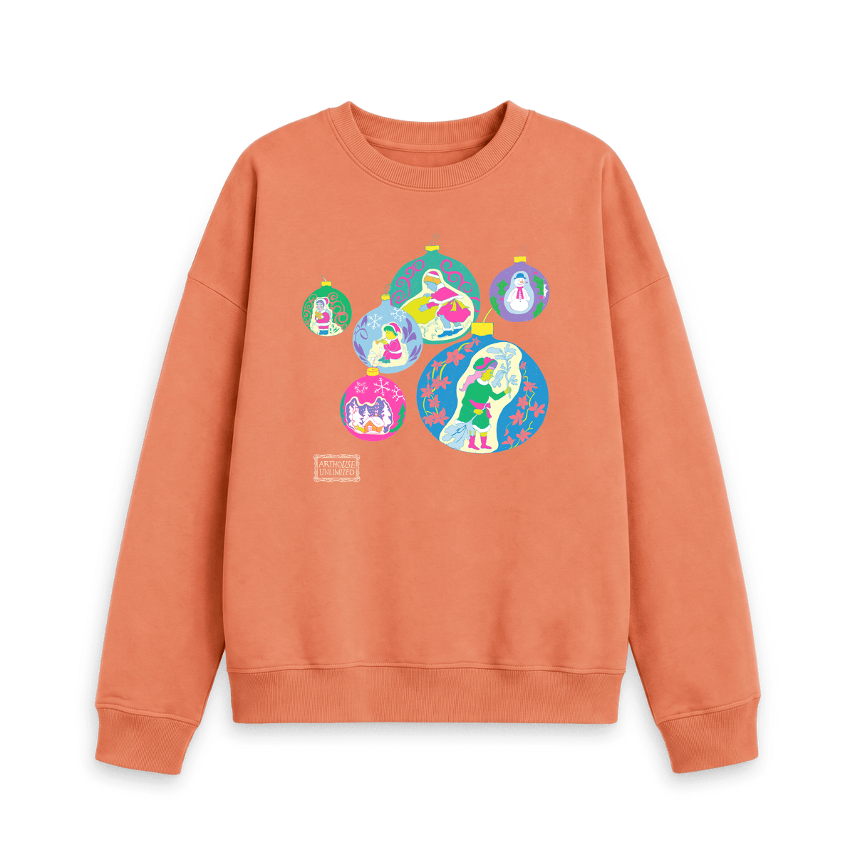 Apricot Printed Sweater Front